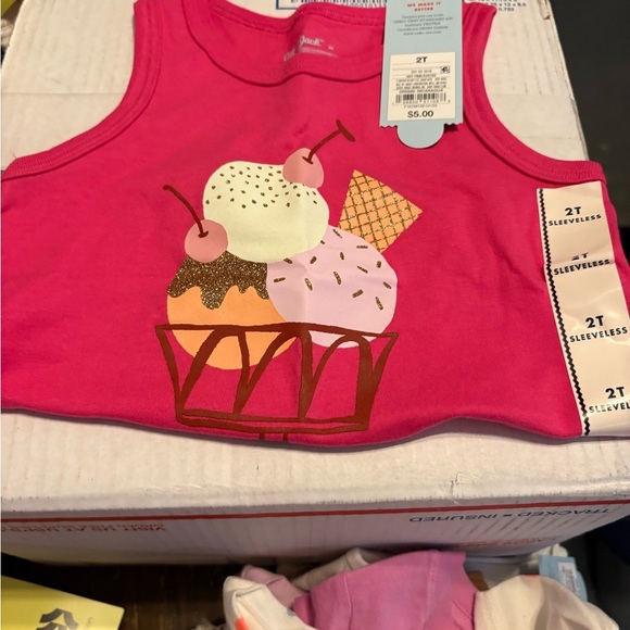 Cat & Jack Other - Cat & Jack Pink Ice Cream Tank Top